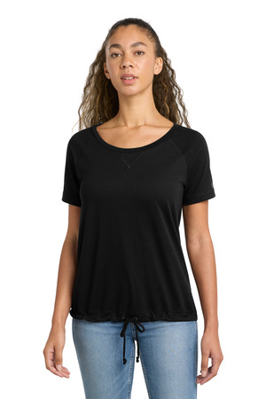 New Era ® Women's Tri-Blend Performance Cinch Tee. LNEA133 — Black Solid
