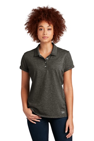 New Era ® Women's Slub Twist Polo LNEA301 — Black Twist