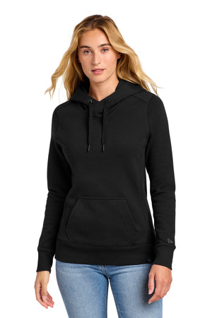 New Era ® Women's French Terry Pullover Hoodie. LNEA500 — Black