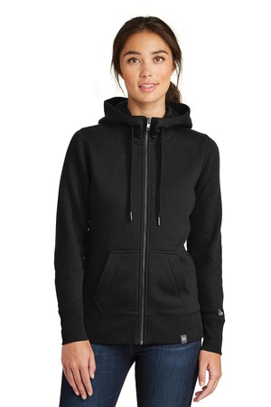 New Era ® Women's French Terry Full-Zip Hoodie. LNEA502 — Black
