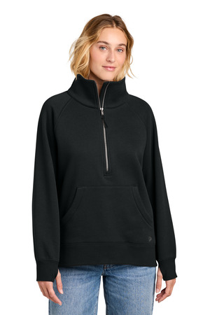 New Era ® Women's Heritage Fleece 1/2-Zip LNEA528 — Black