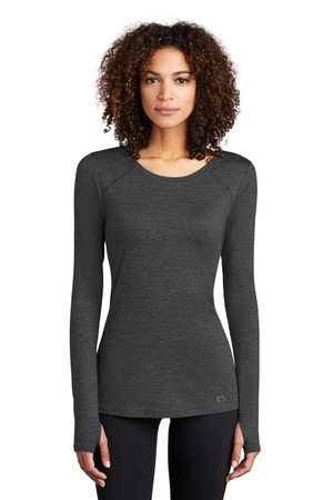 OGIO ® Women's Force Long Sleeve Tee LOE340 — Blacktop Heather