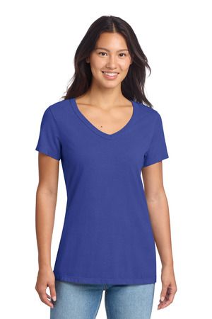 Port & Co ® Women's Beach Wash ® Garment-Dyed V-Neck Tee LPC099V