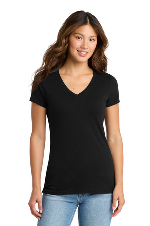 Port & Co ® Women's Tri-Blend V-Neck Tee. LPC330V — Black
