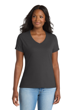 Port & Co ® Women's Performance Blend V-Neck Tee. LPC381V