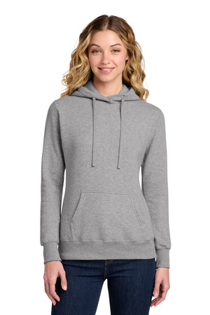 Port & Co ® Women's Core Fleece Pullover Hooded Sweatshirt LPC78H — Athletic Heather