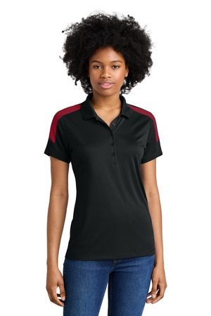 Sport-Tek ® Women's Competitor ™ United Polo LST104 — Black/ Deep Red