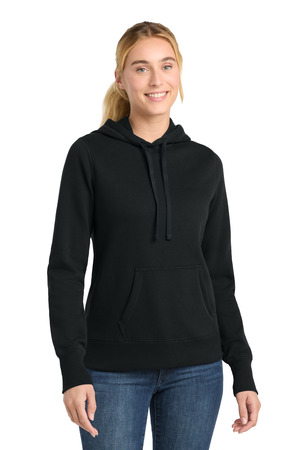 Sport-Tek ® Women's Pullover Hooded Sweatshirt. LST254 — Black