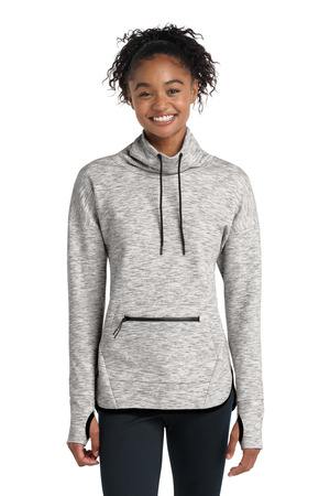 Sport-Tek ® Women's Triumph Cowl Neck Pullover LST280 — Athletic Heather
