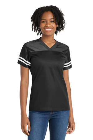 Sport-Tek ® Women's PosiCharge ® Replica Jersey. LST307 — Black/ White