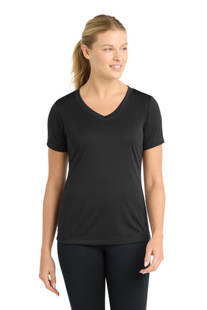 Sport-Tek ® Women's PosiCharge ® Competitor™ V-Neck Tee. LST353 — Black