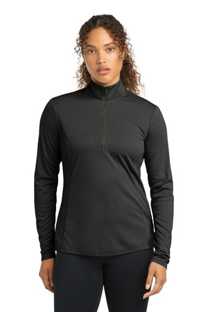 Sport-Tek ® Women's Endeavor 1/2-Zip Pullover. LST469 — Black Heather