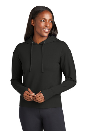 Sport-Tek ® Women's Sport-Wick ® Flex Fleece Pullover Hoodie LST562 — Black