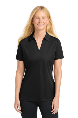 Sport-Tek ® Women's PosiCharge ® Active Textured Polo. LST690 — Black