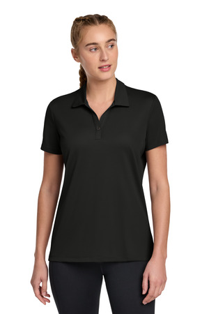 Sport-Tek ® Women's UV Micropique Polo LST740 — Black