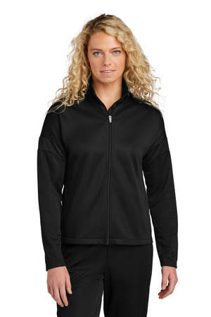 Sport-Tek ® Women's Travel Full-Zip Jacket LST800 — Black/ Black