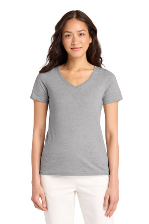 Volunteer Knitwear ™ Women's Daily V-Neck Tee LVL45V — Athletic Heather