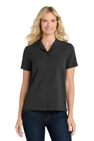 Port Authority ® Women's Short Sleeve Performance Staff Shirt LW400 — Black