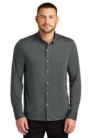 Mercer+Mettle ® Stretch Jersey Long Sleeve Shirt MM1018 — Anchor Grey