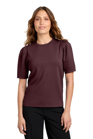 Mercer+Mettle ® Women's Short Sleeve Lite Spacer Top MM1041 — Dark Raisin