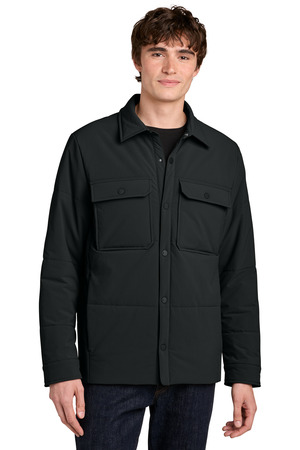 MiiR ® Sashiko Stretch Puffy Shacket MRA444 — Pitch Black
