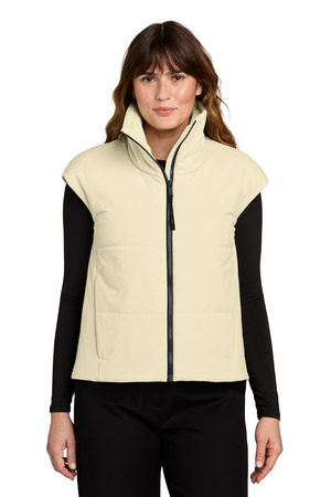 MiiR ® Women's Sashiko Stretch Puffy Vest MRAW442 — Alabaster