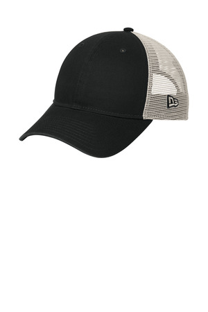 New Era ® 9TWENTY ® Unstructured Mesh Snapback Cap NE215 — Black/ Stone