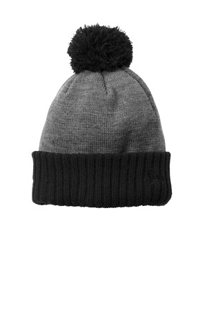 New Era ® Colorblock Cuffed Beanie. NE904 — Black/ Heather Grey