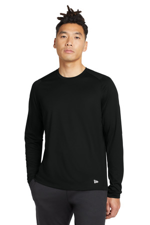 New Era ® Series Performance Long Sleeve Crew Tee. NEA201 — Black Solid