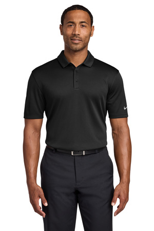 Nike Dri-FIT Hex Textured Polo. NKAH6266 — Black