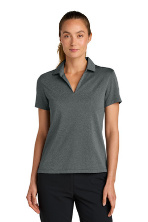 Nike Women's Dri-FIT Smooth Heather Polo NKFQ4793 — Anthracite Heather
