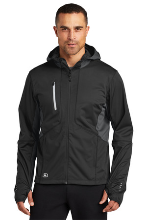 OGIO ® Pivot Soft Shell. OE721 — Blacktop/ Gear Grey