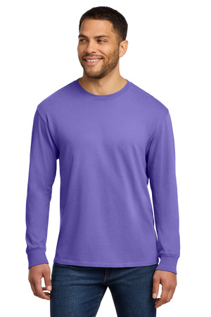 Port & Co ® Beach Wash ® Garment-Dyed Long Sleeve Tee PC099LS — Amethyst