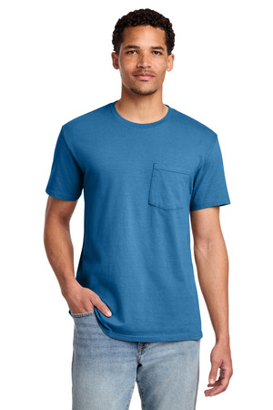Port & Co ® Beach Wash ® Garment-Dyed Pocket Tee. PC099P — Blue Moon