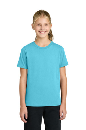 Port & Co ® Youth Easy Cotton Tee PC43Y — Aquatic Blue
