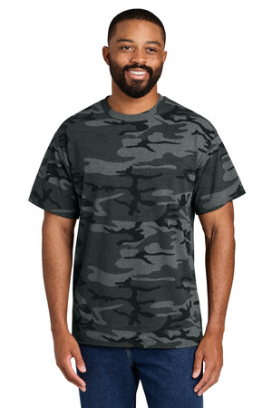 Port & Co ® Core Cotton Camo Tee. PC54C — Black Heather Camo