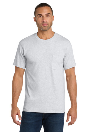Port & Co ® Core Cotton Pocket Tee. PC54P — Ash