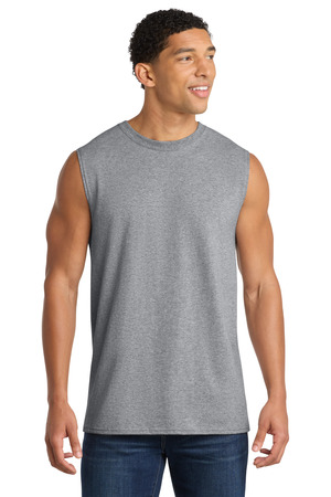 Port & Co ® Core Cotton Sleeveless Tee. PC54SL — Athletic Heather
