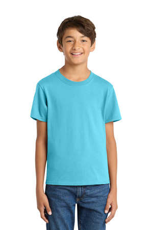 Port & Co ® Youth Core Cotton Tee. PC54Y — Aquatic Blue