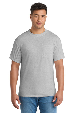 Port & Co ® Tall Core Blend Pocket Tee. PC55PT — Ash