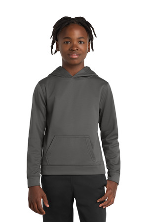 Port & Co ® Youth Performance Fleece Pullover Hooded Sweatshirt. PC590YH — Charcoal