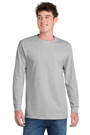 Port & Co ® Tall Long Sleeve Essential Tee. PC61LST — Ash