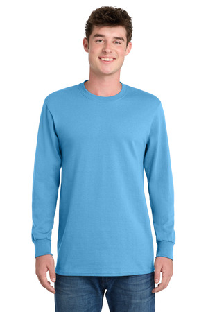 Port & Co ® Long Sleeve Essential Tee. PC61LS — Aquatic Blue