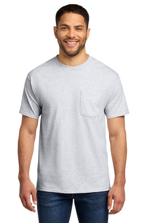 Port & Co ® Essential Pocket Tee. PC61P — Ash