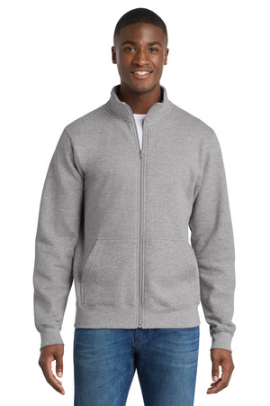 Port & Co ® Core Fleece Cadet Full-Zip Sweatshirt PC78FZ — Athletic Heather