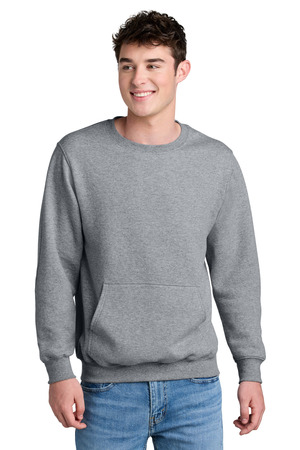 Port & Co ® Core Fleece Crewneck Pocket Sweatshirt PC78PKT