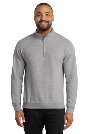 Port & Co ® Core Fleece 1/4-Zip Pullover Sweatshirt PC78Q — Athletic Heather