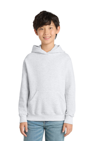 Port & Co ® Youth Core Fleece Pullover Hooded Sweatshirt PC78YH — Ash
