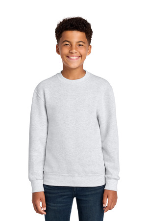 Port & Co ® Youth Core Fleece Crewneck Sweatshirt PC78Y — Ash