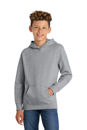Port & Co ® Youth Fan Favorite Fleece Pullover Hooded Sweatshirt. PC850YH — Athletic Heather